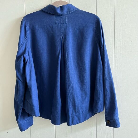 Kate Spade New York Womens Blue Broome Street Surplus Cotton Linen Jacket - Picture 8 of 12